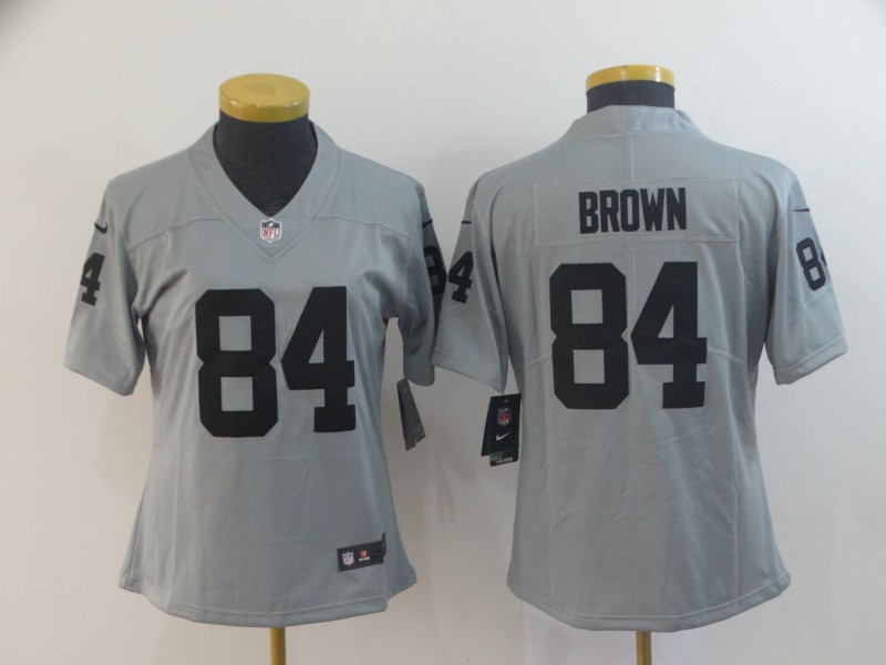 Women's Oakland Raiders #84 Antonio Brow 2019 Gary Inverted Legend Stitched NFL Jersey(Run Small)